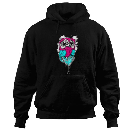 Owl Pet Sweet comic owl with crystal Hoodies