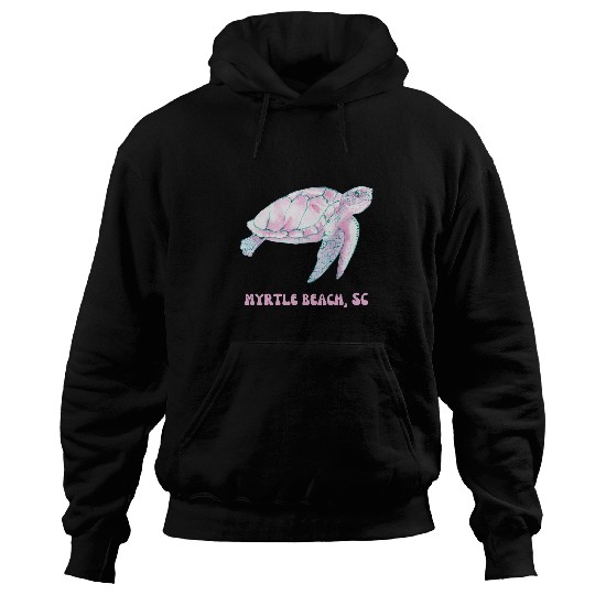 Turtle Pet Myrtle Beach South Carolina Pink and Blue Sea Turtle Cute Hoodies