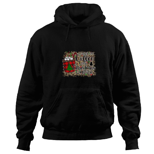 Coffee Fun Run On Coffee Christmas Cheer Leopard xmass Coffee Lover Hoodies