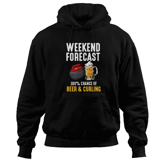 Beer Fun Forecast Curling Beer curling Hoodies
