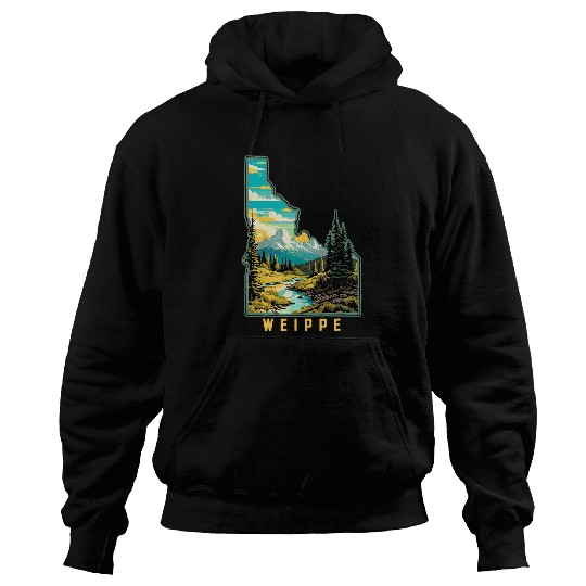 Weippe Idaho State Outdoor Nature Graphic Hoodies
