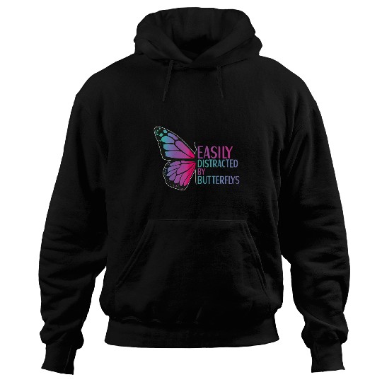 Easily Distracted By Butterflys Monarch Butterflys Apparel Hoodies