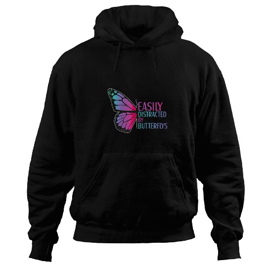Easily Distracted By Butterflys Monarch Butterflys Apparel Hoodies