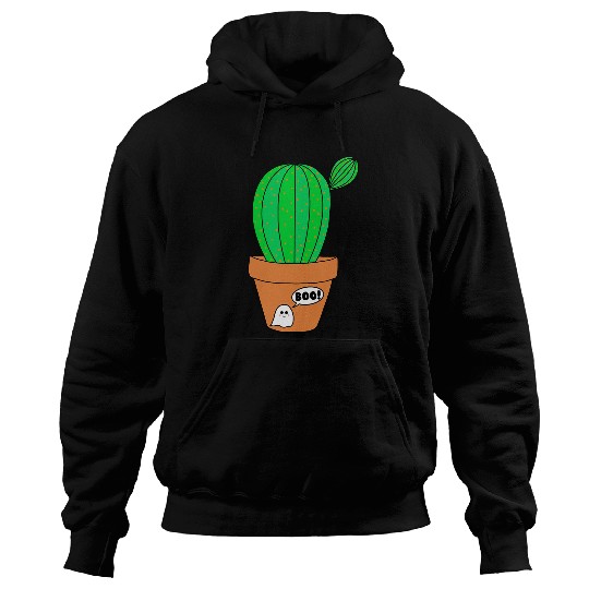Cute Cactus In Halloween ghosts TerraCotta Pot Hoodies