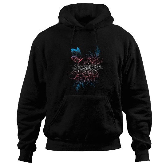 Butterfly Flower Transgender Pride Transsexual Transgender Hoodies
