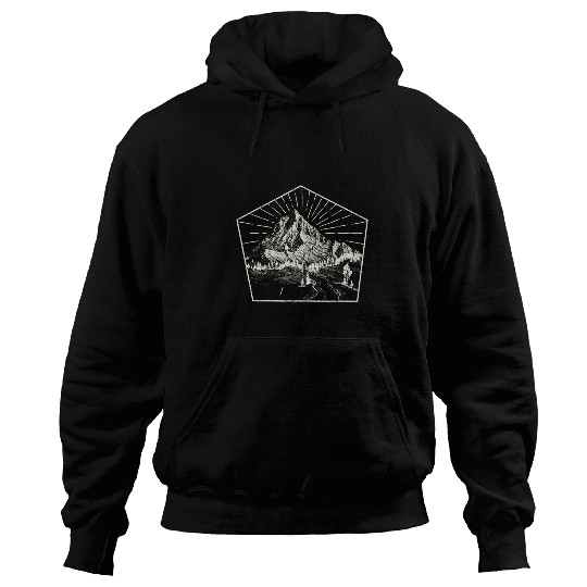 Nature Lake Mountain Beach Summer Hiking Camping Athletic Hoodies