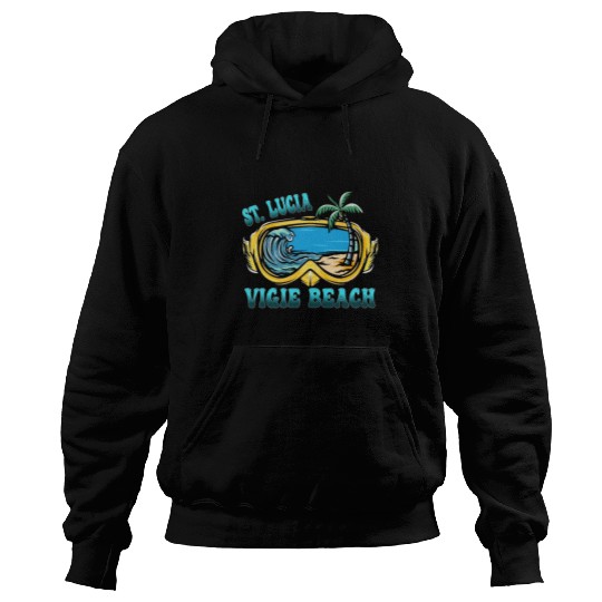 Vigie Beach St Lucia Vacation Beach Hoodies