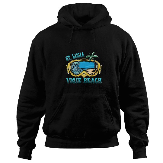 Vigie Beach St Lucia Vacation Beach Hoodies