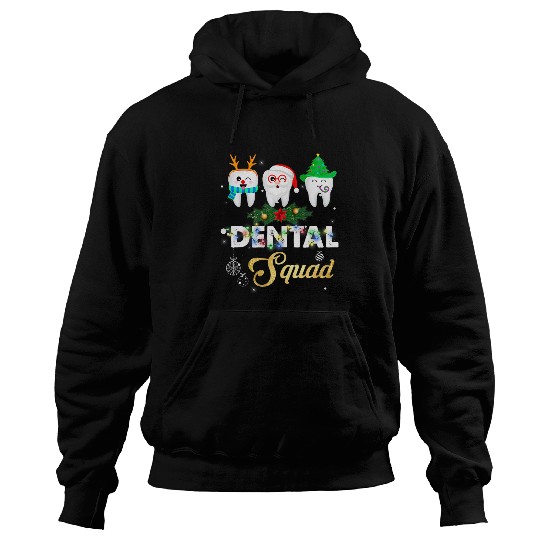 Funny dentists Christmas Dental Squad Outfit xmass Lights Cute Hoodies