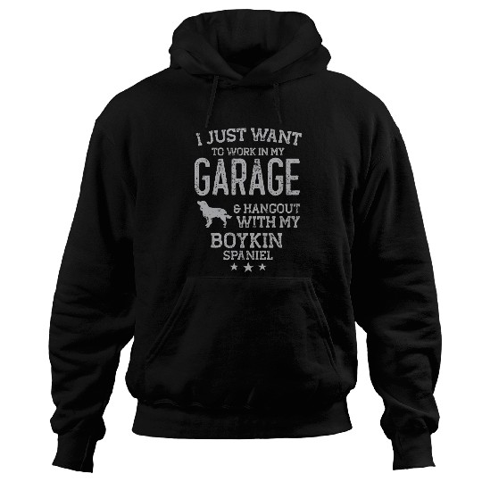 Boykin Spaniel Dad Car Garage Hangout Men Hoodies