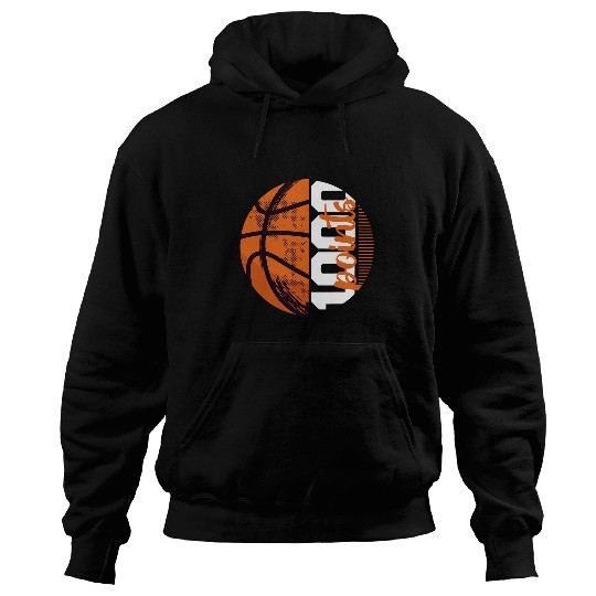 1000 Points Basketball Scorer High School Basketball Player 24 Hoodies