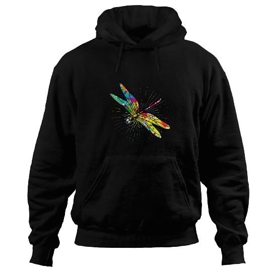 Insect Bug Entomology Colorful Dragonfly Hoodies