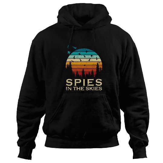 Retro Spies in The Skies Conspiracy Theory Birds Not Real Hoodies