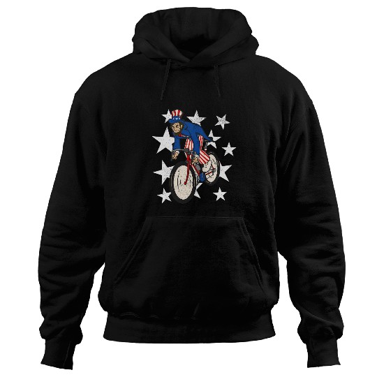 Abraham Lincoln Cycling Funny 4th of July Bike Cyclist Hoodies