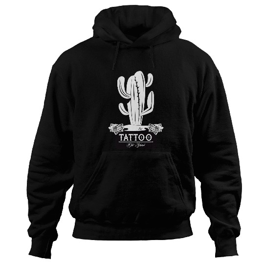 Western Cactus Old School Tattoo Design Hand drawn Hoodies