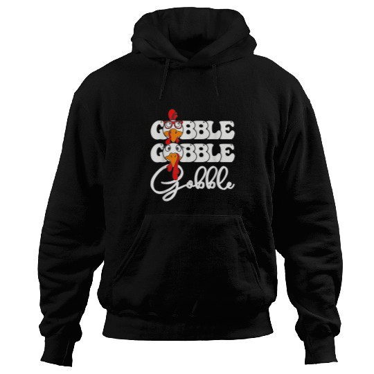 Lacrosse Gift gobble gobble turkey face happy thanksgiving mens womens Hoodies