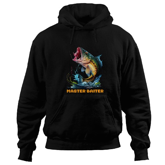 Master Baiter Fly Fisher Funny Fishing Joke Pun Saying Quote Hoodies
