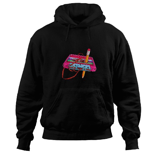 80s Cassette Tape Pencil 1980s Retro vintages Throwback Music 26 Hoodies