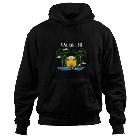 Waikiki Hawaii Paradise Hoodies