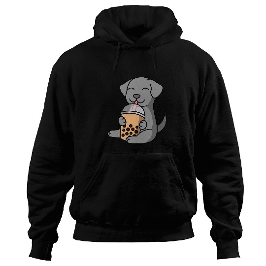 Boba Bubble Milk Tea Weimaraner Dog Hoodies