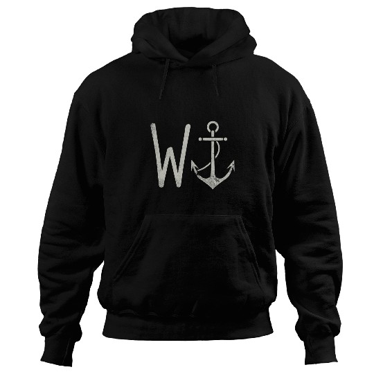 Wanker W Anchor Funny Nautical slang Insult wordplay sailing Hoodies