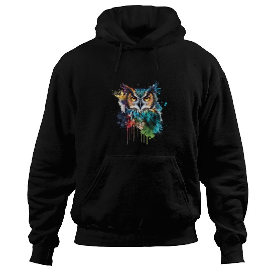 Owl Pet Colourful Owl Night Owls Barn Owl Bird of Prey Hoodies
