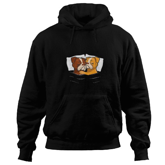 English Bulldog Valentines Day Couples English Bulldog Mom Hoodies