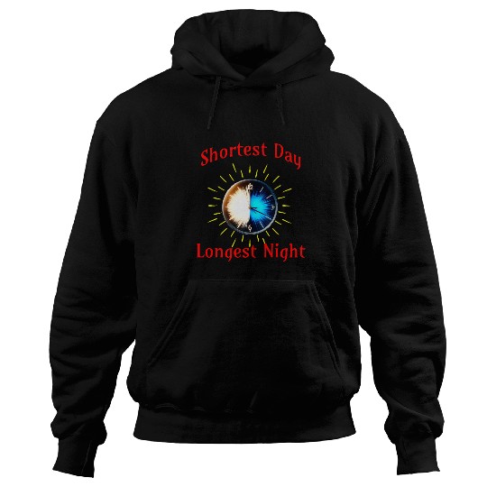 Winter Solstice Equinox ClockCelestial Night Day Balance Hoodies