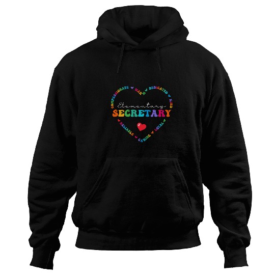 Cute Elementary Secretary Appreciation Back to School Hoodies