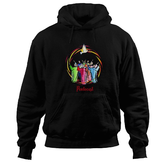 Pentecost Doves Tongues Fires Flame Holy Spirit Catholic 1 Hoodies