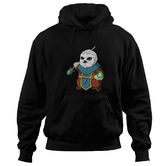 Owl Pet Warlock Owl RPG Gaming Funny Nerdy Geeky Gamer Hoodies