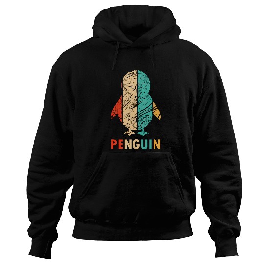 Penguin Pet Retro Emperor Sea Bird King Penguin Lover Penguin Hoodies