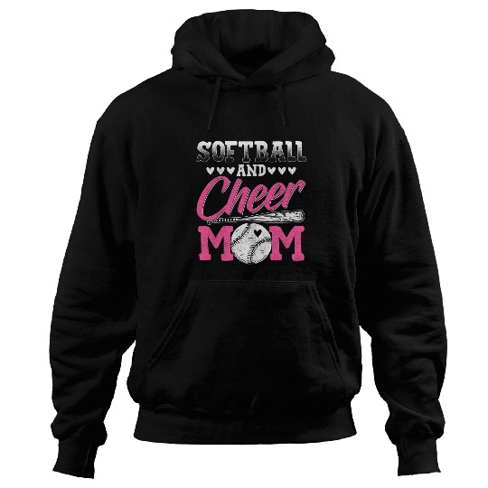 Funny Cheerleading Mom Softball and Cheer Mom Hoodies