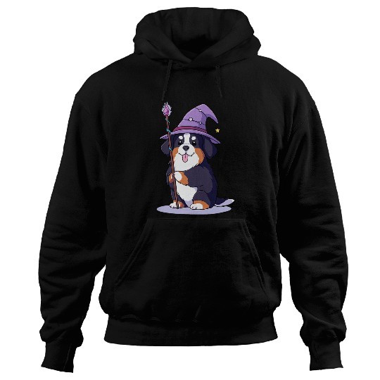 Bernese Mountain Dog Wizard Funny Magic Hoodies
