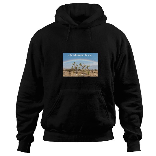 Rainbow in Joshua Tree National Park Hoodies