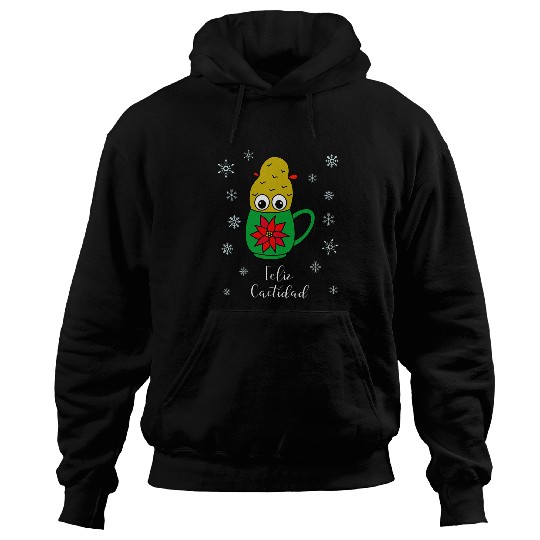 Feliz Cactidad Small Christmas Cactus In Poinsettia Mug Hoodies