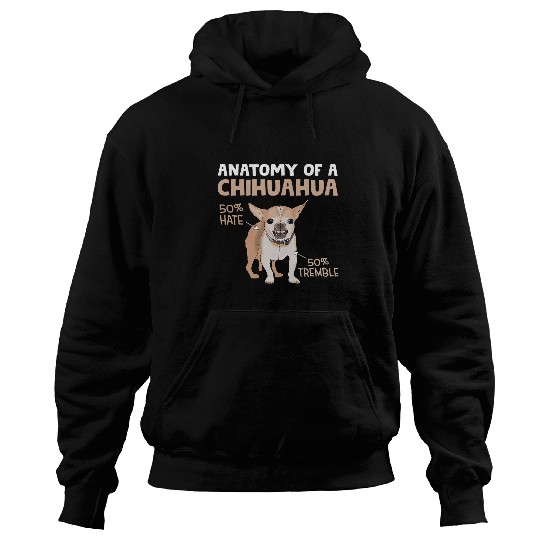 Anatomy of a Chihuahua Tremble Dog Funny Gifts Hoodies