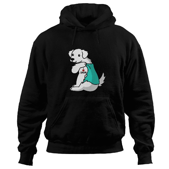 I Love Grandma Tattoo Great Pyrenees Grandmother Dog Hoodies