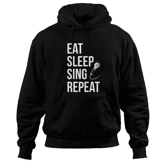 Eat Sleep Karaoke Singing Bar Microphone Music Singer Songs Hoodies