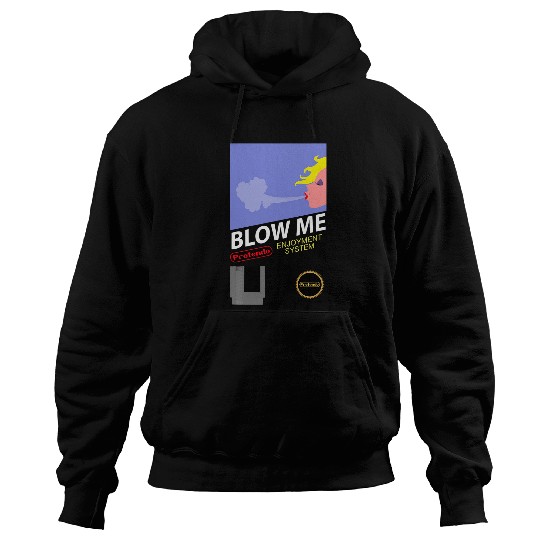 Blow Me 80s Retro 8Bit Video Game vintages Cartridge Hoodies