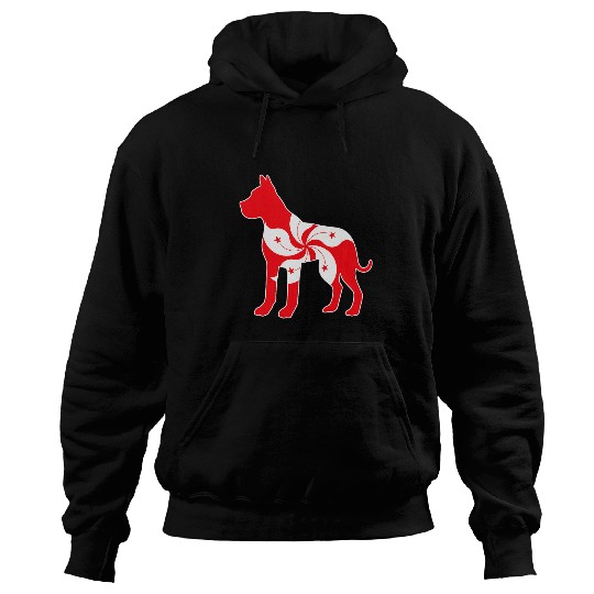 Boxer Silhouette Flag of Hong Kong Hoodies