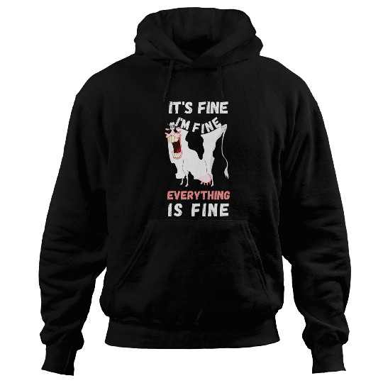 Cow Lover Its Fine Im Fine Everything Is Fine Funny Cow Farmer Hoodies