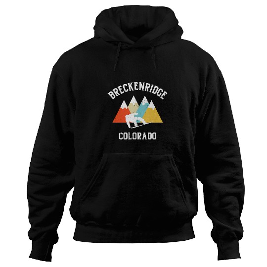 Skiing Ski Breckenridge Colorado Snowboard Vacation Souvenir Hoodies