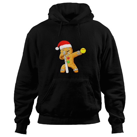 Dabbings Gingerbread Santa Softball Christmas Hoodies