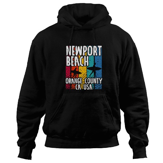 Surf Life Newport Beach Orange County CA USA Surfboarding Surfing Hoodies