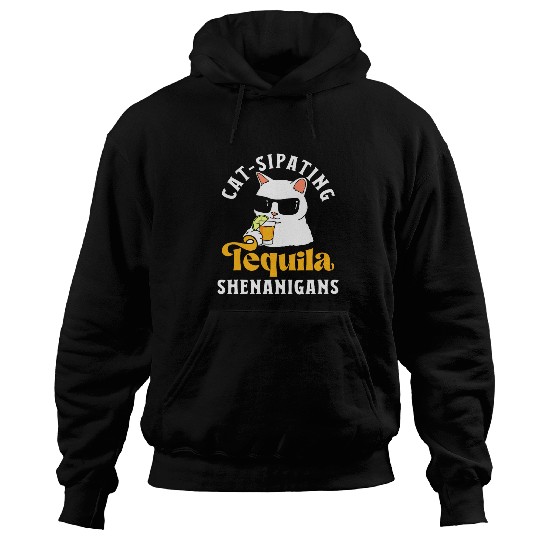 Funny Tequila Drinking Cat Lover Salt Lime Bartender Drink 28 Hoodies