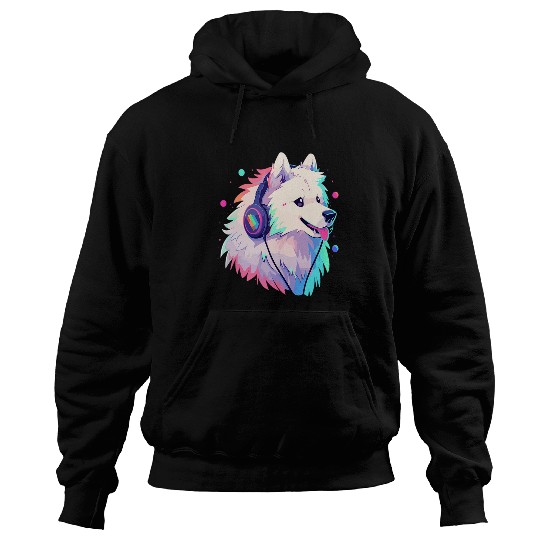 Cute Samoyed DJ Electronic Music Festival Hoodies