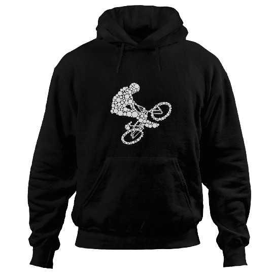 BMX Circle Art Rider Bike Stunt Racing Smile Hoodies