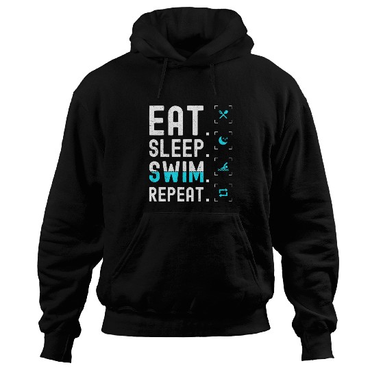 Swimming Pool Eat Sleep Swim Repeat 2 Hoodies