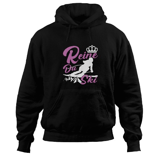 Skiing Ski Womens Winter Sports Skier Queen of Skiing Hoodies